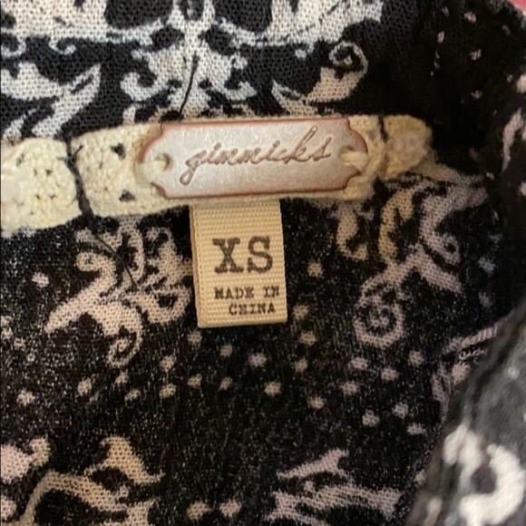 Gimmicks BKE Buckle Chocker Hi Low Boho Blouse XS - Picture 6 of 7